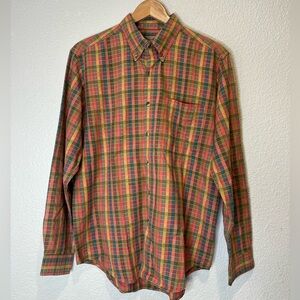The Territory Ahead Madras Plaid Dobby Checked Vintage Shirt, S